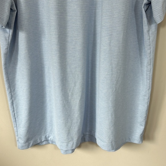 Lululemon Mens Evolution Short Sleeve Polo Shirt Pique Heathered Blue Linen - Picture 4 of 13